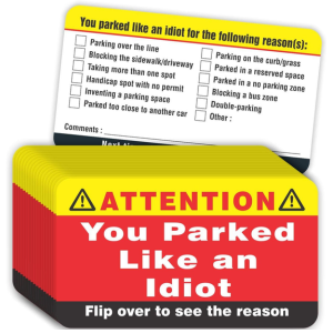 You Parked Like an Idiot Business Cards 160-Pack