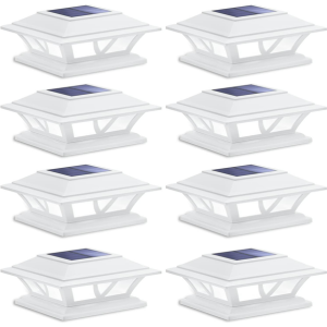 8-Pack Solar Post Lights