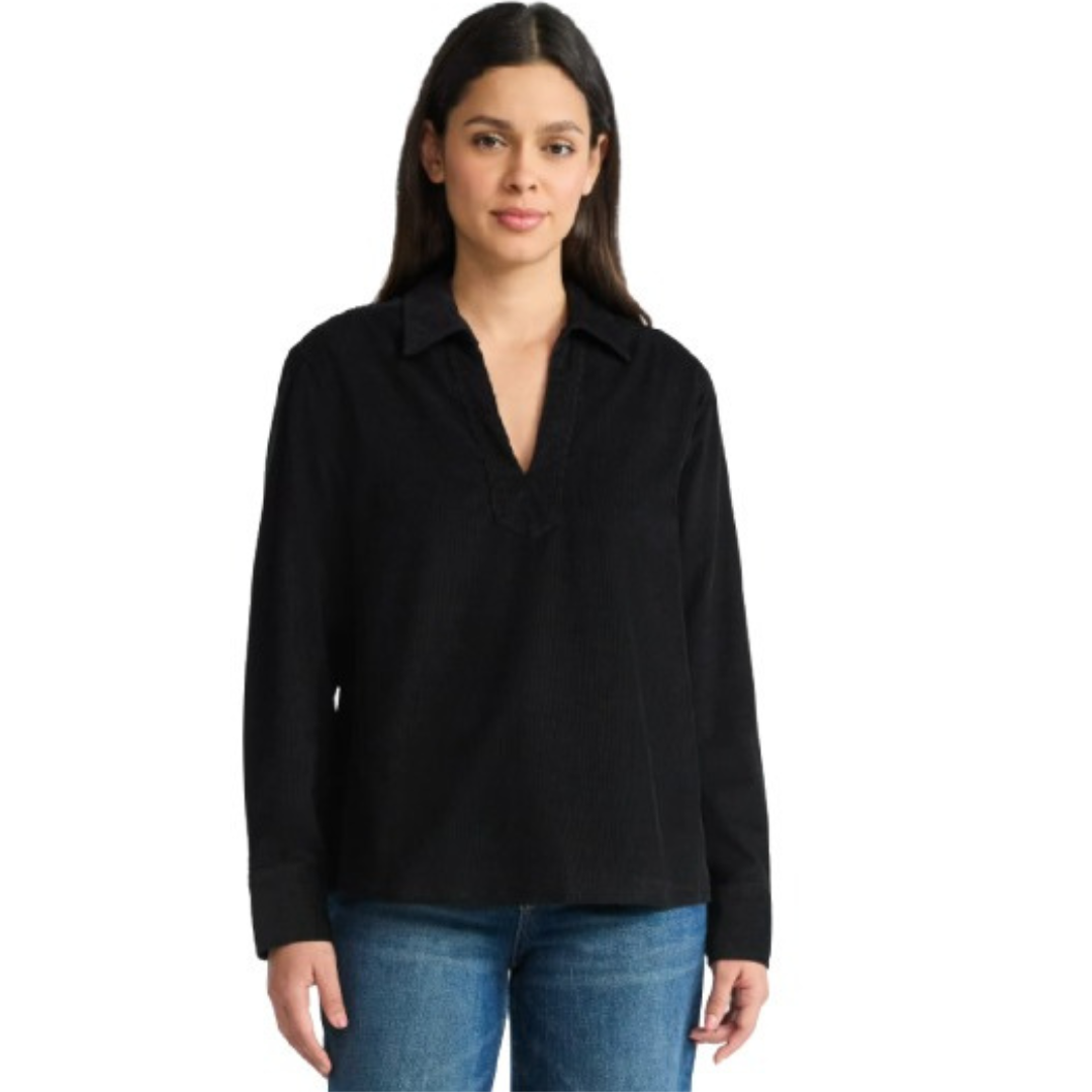 Time & Tru Women's Cotton Corduroy Popover Shirt