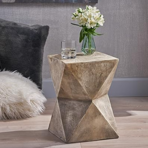Christopher Knight Home Concrete Hourglass Accent Table