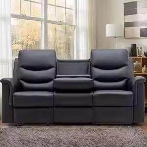 3-Seat Manual Reclining Sofa w/Cup Holder