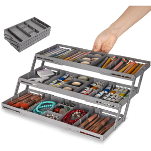 Foldable Expandable 3-Tier Drawer Organizer