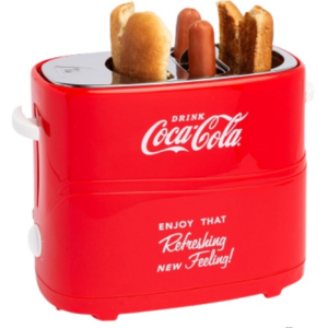 Nostalgia Coca-Cola Hot Dog Toaster w/Mini Tongs
