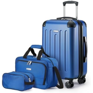 Amazon Basics 3-Piece Hardside Expandable Spinner Luggage Set