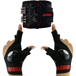 LED Gloves & Magnetic Wristband Combo
