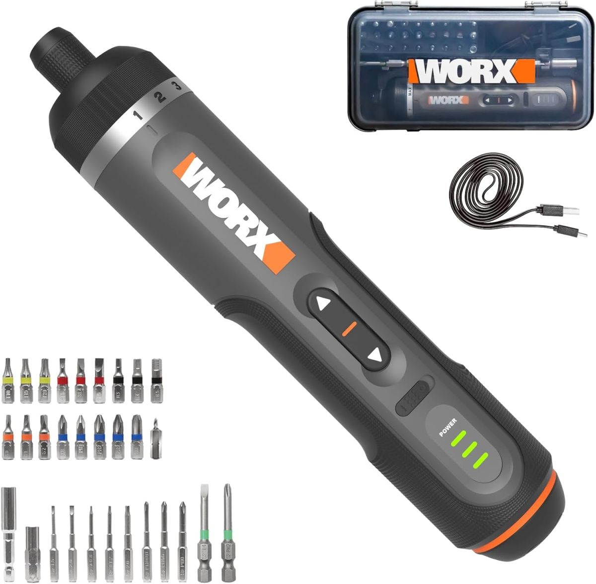 Worx 4V 30-Piece Lithium Screwdriver Accessory Kit