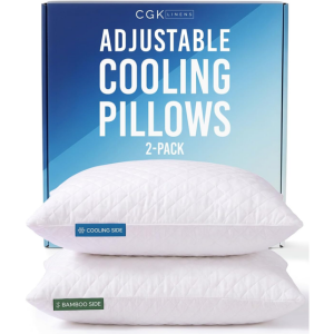 2-Pack Queen Adjustable Cooling Pillows