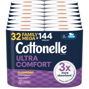 Cottonelle 32-Pack Family Mega Rolls Toilet Paper