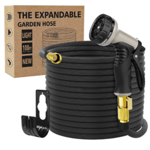 Flexible 100' Garden Hose w/Nozzle