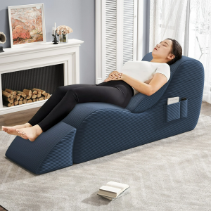 Ergonomic Corduroy Yoga Chaise Lounger