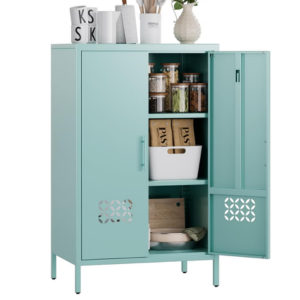 Metal Storage Cabinet w/Adjustable Shelves