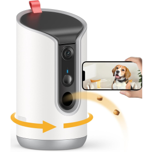 360° Pet Camera w/Treat Dispenser & App