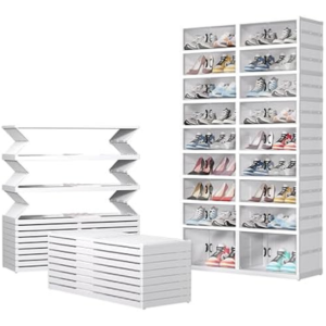 9-Tier 36-Pair Foldable Shoe Rack