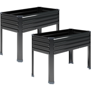 2-Piece Galvanized Raised Garden Bed