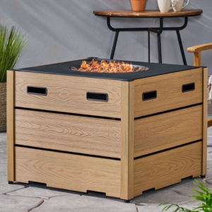 Outdoor 40,000 BTU Concrete Top Square Fire Pit