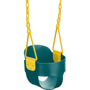 Full Bucket Toddler Swing w/Chain & Triangle Dip Pinch Protection