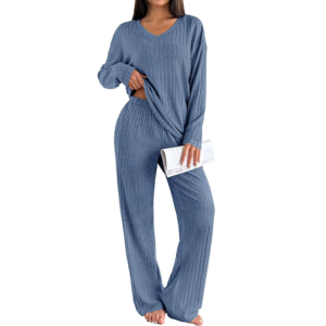 2-Piece Women's Ribbed Lounge Set