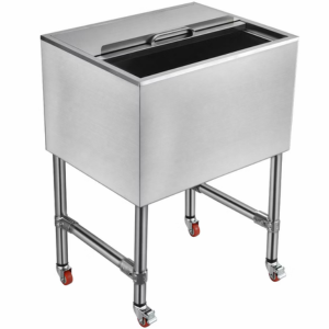 Stainless Steel 52lbs. Commercial Ice Bin w/Lid