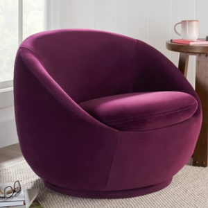Better Homes & Gardens Velvet Swivel Chair