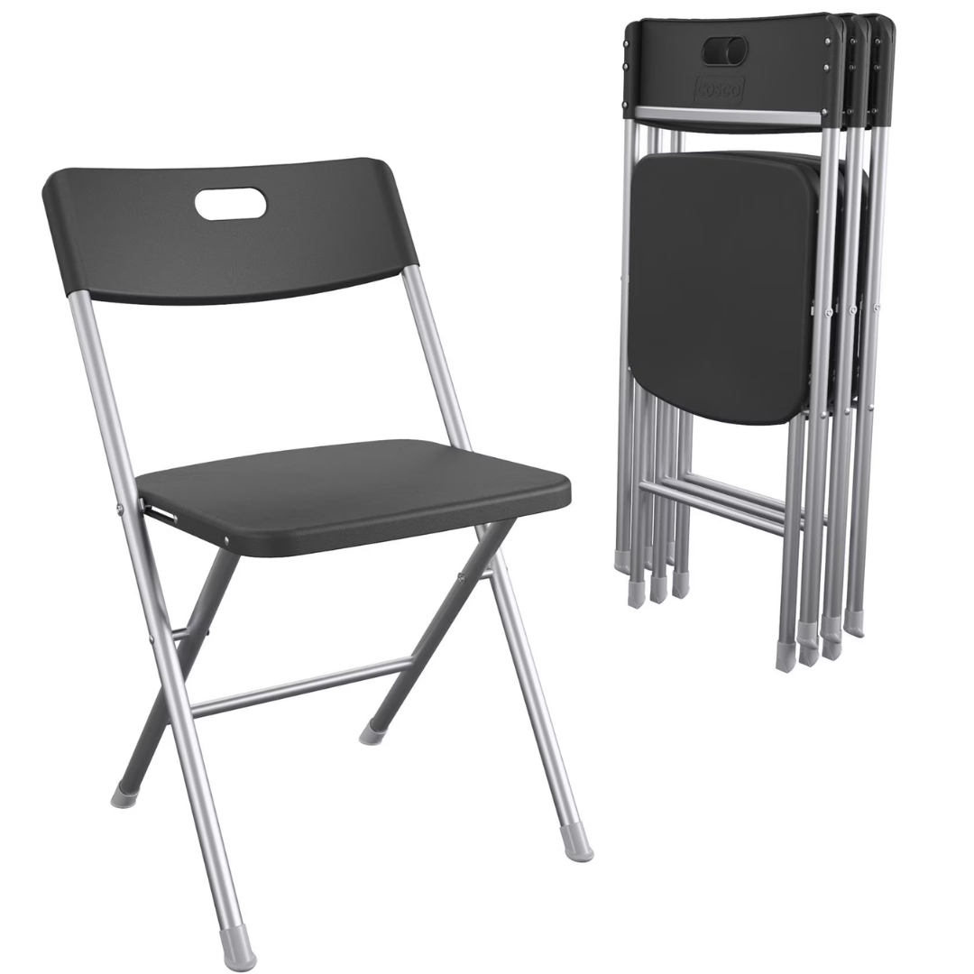 Mainstays 4-Pack Resin Seat & Back Folding Chairs