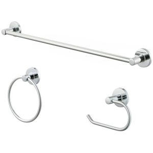 Mainstays 3-Piece Chrome Bath Accessory Set