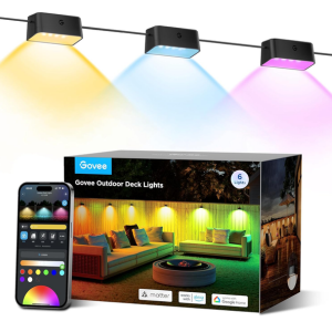 Govee 6-Pack Outdoor RGBIC LED Deck Lights w/App