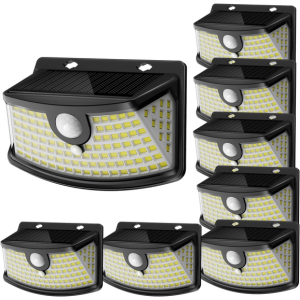 8-Pack Solar Motion Sensor LED Lights