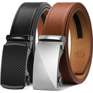 2- Pack Men's Leather Ratchet Belts