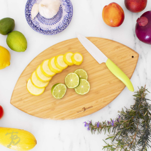 Bamboo Wood Football Shaped Cutting Board