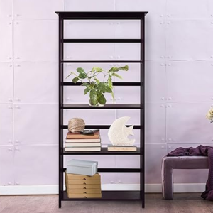 5-Shelf Wood Bookcase
