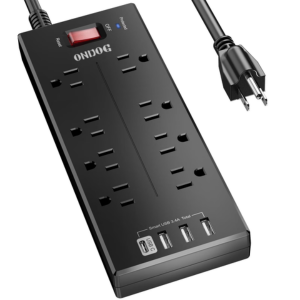 8-Outlet & 4-USB Power Strip Surge Protector w/6' Extension Cord