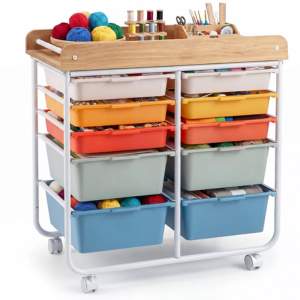 10-Tier Rolling Craft Storage Cart