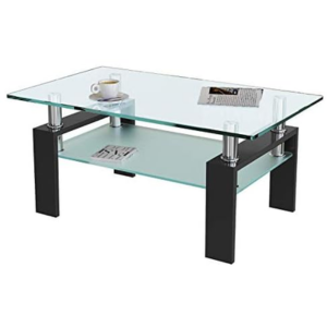 2-Tier Glass Coffee Table