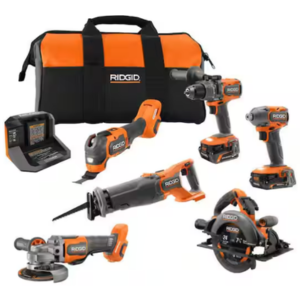 Ridgid 18V Cordless 6-Tool Combo Kit w/Batteries