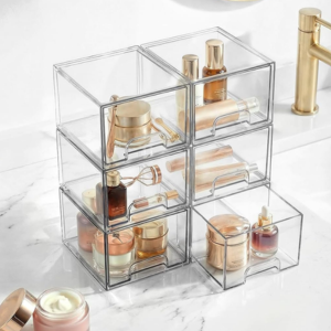 6-Pack Acrylic Stackable Storage Drawers