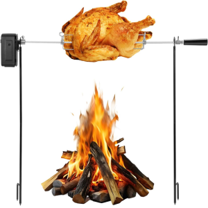 Electric Dual Post Rotisserie Grill Kit