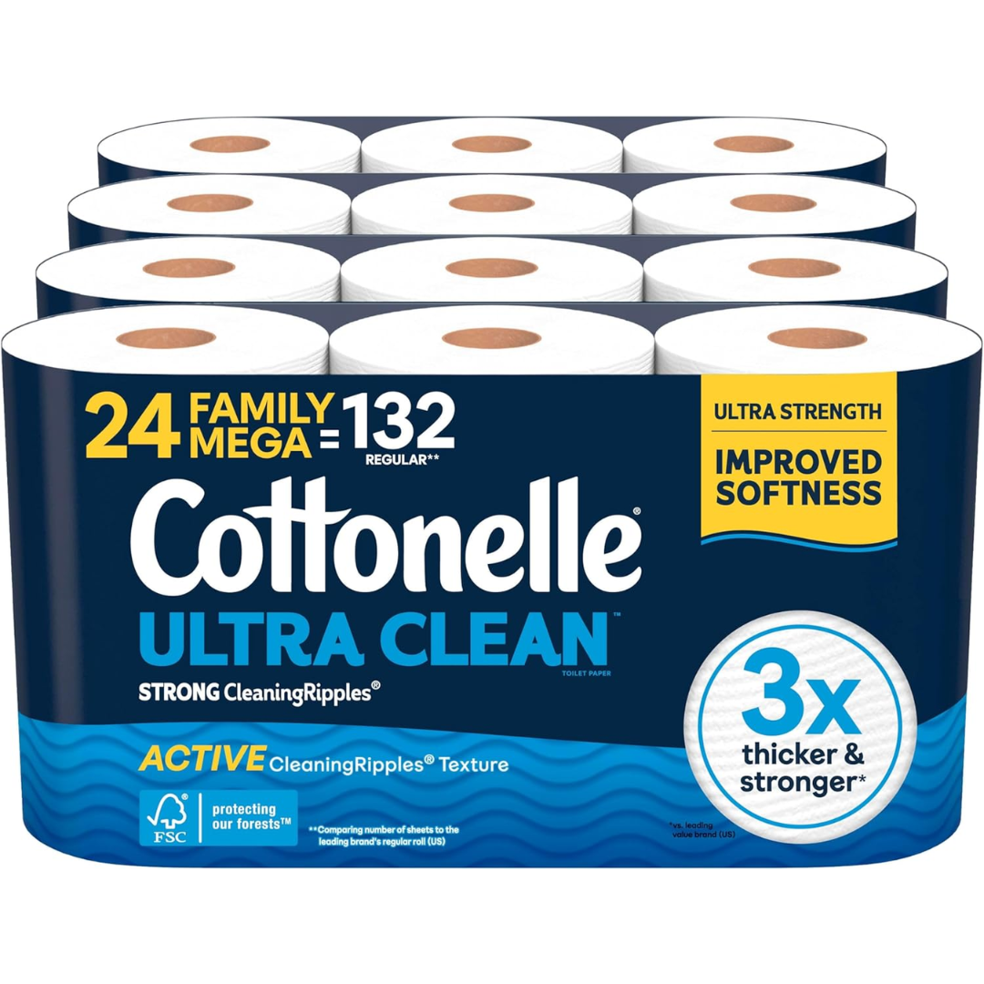 Cottonelle 24-Count Toilet Paper Mega Rolls