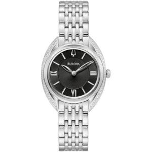 Bulova Stainless Steel Diamond Quartz Women's Watch