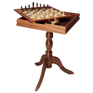 Wood Chess & Backgammon Table