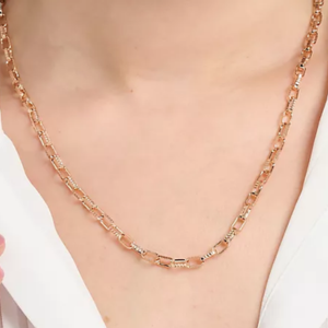 David Markstein Bronze Paper Clip Necklace