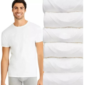 Hanes 6-Pack Men's Tagless Crew-Neck T-Shirt