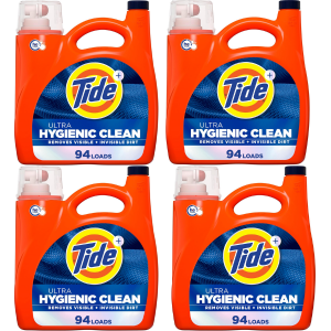 4-Pack Tide Ultra Hygienic 132oz Liquid Laundry Detergent