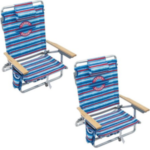 Tommy Bahama 2-Pack Backpack Beach Chairs