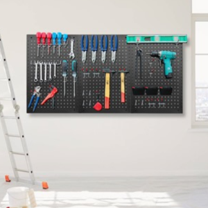 Metal 62-Piece Pegboard Wall Organizer Kit