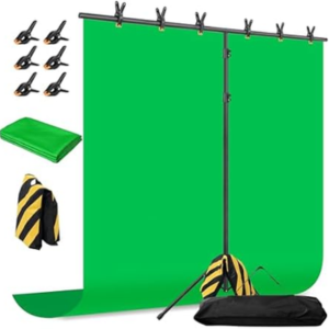 Green Screen 8' Backdrop Kit w/Adjustable Stand