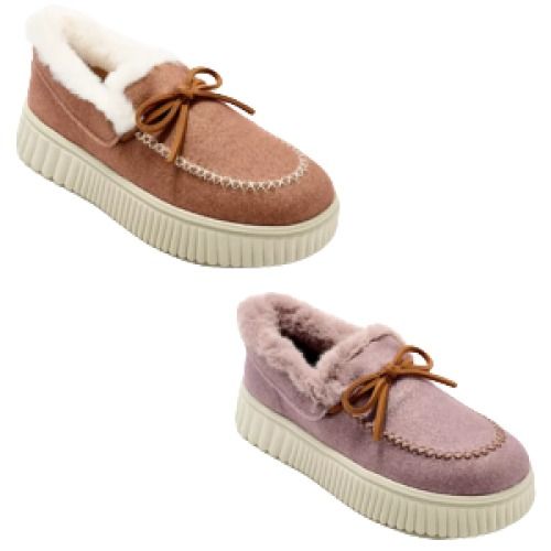 Skechers Women's Faux Fur Lined Moccasin Slippers