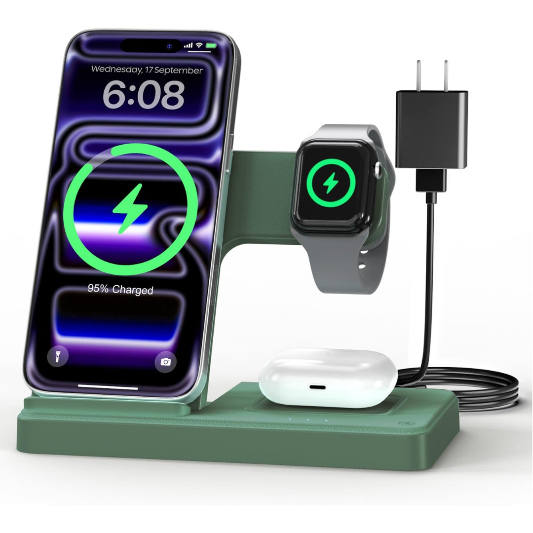 Foldable 3-in-1 Wireless Charging Station