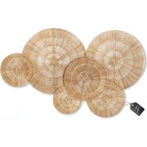 Set of 6 Jute Wall Decor Plates