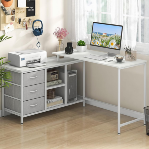 Giantex L-Shaped Convertible Computer Desk