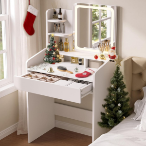 Vanity Desk w/Mirror & Lights